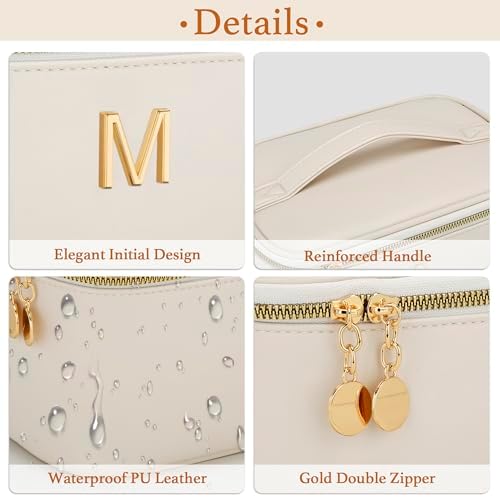 Personalized Initial Travel Makeup Toiletry Bag Gifts for Women - Image 6