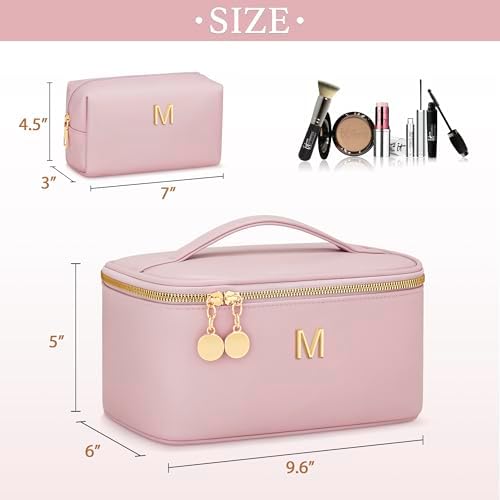 Personalized Initial Travel Makeup Toiletry Bag Gifts for Women - Image 5