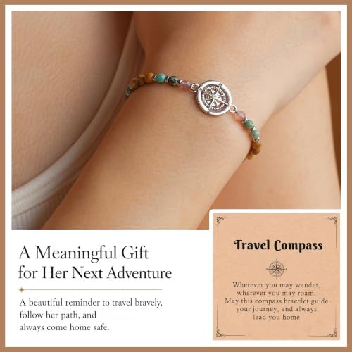 Compass Bracelet for Women, Retirement You Will Be Missed Travel Gifts - Image 2