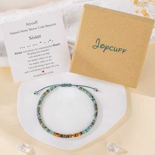JoycuFF Morse Code Bracelets Christmas Birthday Gifts for Women Her - Image 5