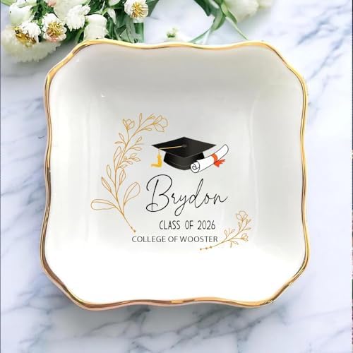IZI POD Personalized Graduation Gifts for Her, Graduation Jewelry Dish, A Sweet Ending to a New Beginning, Gradua Senior Class of 2026, Gifts for Her, Women, Best Friends /4 - Image 2