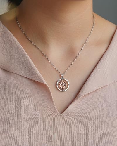Shonyin Graduation Gift for Her Girls, Compass Necklace Graduation Gifts - Image 4