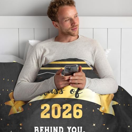 Graduation Gifts 2026 Throw Blanket 60" x 50", Graduation Gifts for Her/Him/Girls/Boys, Class of 2026 Graduation Gift, High School/College/Masters Degree/PHD Graduation Gifts for Women/Men Graduate - Image 2