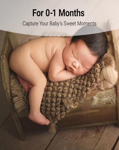 Zeroest Newborn Baby Photography Props Basket Filler Blanket (Coffee) - Image 2