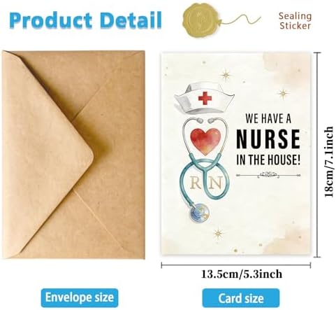 Nurse Graduation Card for Daughter Granddaughter, Nursing Graduation Gift for Women, RN Congratulations Card, New Nurse Gift - Image 3
