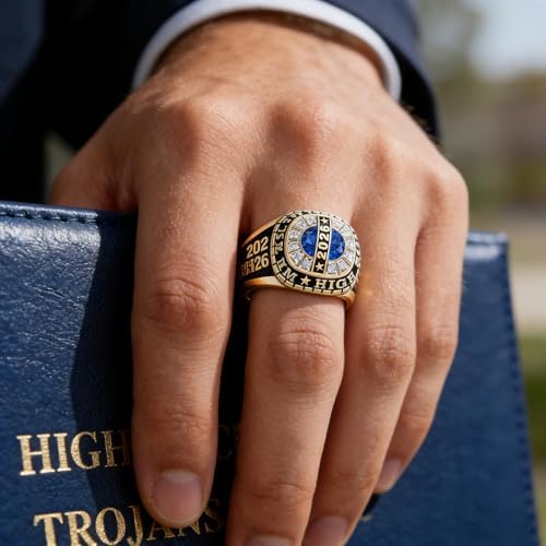 925 Sterling Silver 2026 Class Rings for women Men, Custom College High School Graduation Rings for Men 2026, Graduation Gifts for Her Him - Image 5