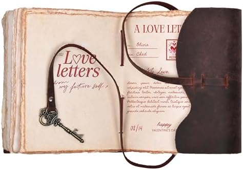 LEATHER VILLAGE Leather Journal Blank Pages Key Lock, Rustic Brown 10x7. - Image 3