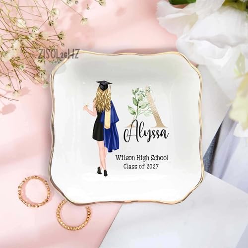 Personalized Graduation Jewelry Dish - Customized High School Graduate 2026 Gifts - Custom Graduation Gift for Her 2027 - Image 4