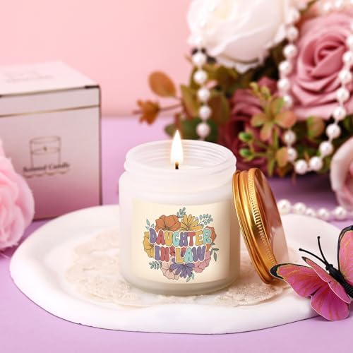 Funnymoom 6 Pcs Daughter in Law Gifts from Mother in Law with 17 oz Glass Cup Canvas Tote Bag for Birthday Wedding Gifts - Image 4