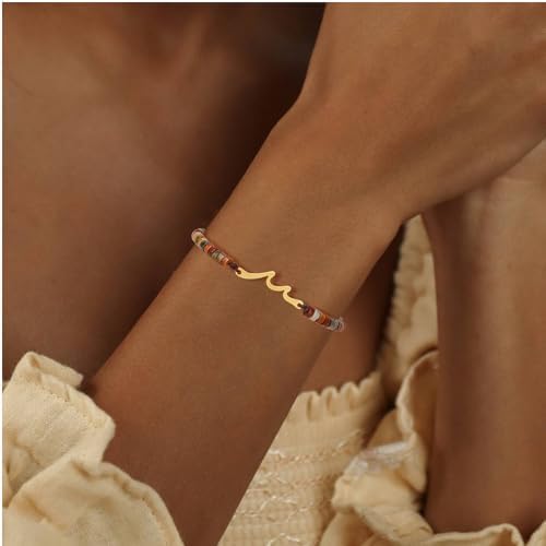 JoycuFF Wave Bracelets for Women Christmas Mothers Day Birthday Gifts for Best Friend Sister Daughter Bestie Mom Grandma Women Her - Image 2