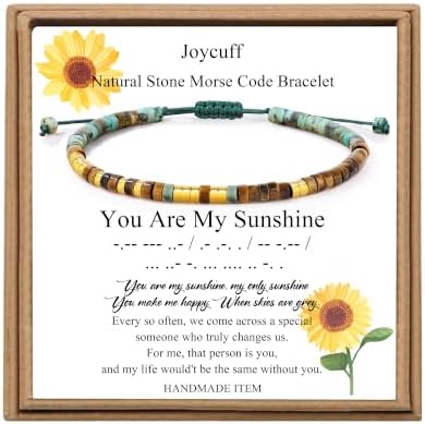 JoycuFF Morse Code Bracelets Christmas Birthday Gifts for Women Her by Joycuff