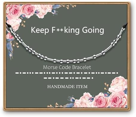 ASELFAD Morse Code Bracelets for Women, Funny Best Friend Birthday Gifts for Women Friendship Bracelets, Inspirational Jewelry, Teen Girl Gifts Trendy Stuff by ASELFAD