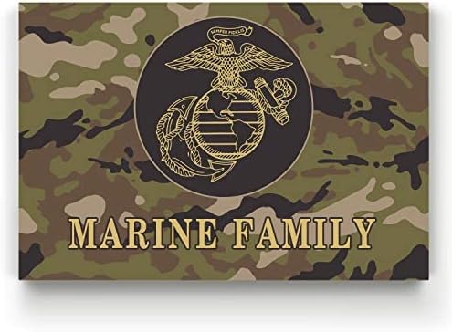 Renditions Gallery Nature Military Wall Art Home Paintings & Prints Artwork Fierce American Marine Crest Modern Patriotic Modern Decorations for Bedroom Office Kitchen - 30"x40" LT25