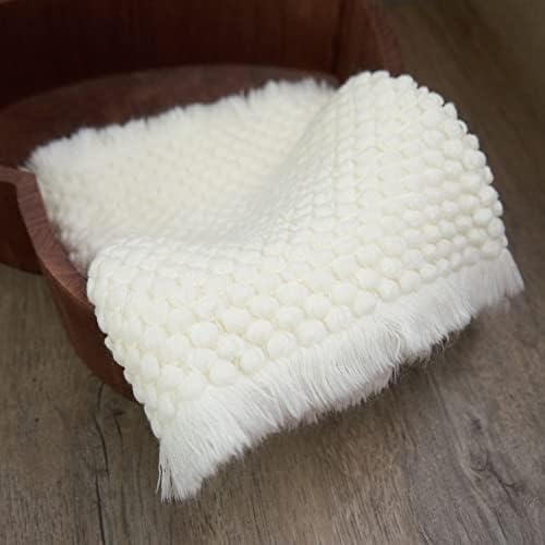 Zeroest Newborn Baby Photography Props Basket Filler Blanket (White) - Image 6