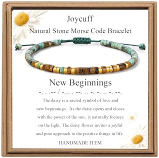 JoycuFF Morse Code Bracelets Christmas Birthday Gifts for Women Her by Joycuff