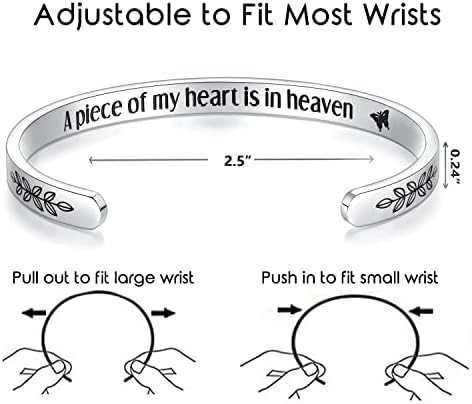 TONY & SANDY Inspirational Bracelets for Women Teen Girls Personalized Gifts for Daughter Granddaughter Mom Sister Friends Stainless Steel Engraved Cuff Birthday Easter Christmas - Image 4