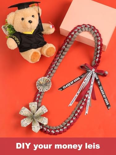 TFTAFAN Graduation Ribbon Lei Graduation Leis Necklace Class of 2026 Graduation Necklace Braided Necklace Graduation Gift Party Accessories for Women and Men - Image 5