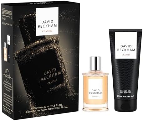 David Beckham Classic Eau de Toilette + Shower Gel Gift Set, Notes of Grapefruit, Cashmere Wood, and Musk, Men's Fragrance, Long Lasting, Everyday Fragrance by DavidBeckham