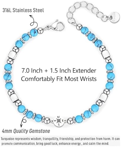 2026 Graduation Gift for Her,Graduation Inspirational Compass Bracelets - Image 2