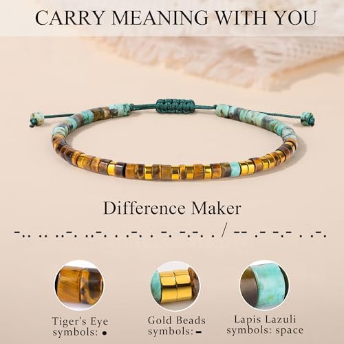 JoycuFF Morse Code Bracelets Christmas Birthday Gifts for Women Her - Image 3