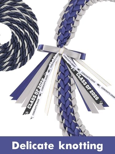 TFTAFAN Graduation Leis and Graduation Honor Cords Class of 2026 Graduation Ribbon Lei Graduation Necklace Braided Necklaces gift for Student Gifts Party Supplies - Image 2