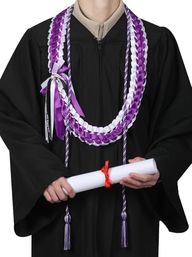 TFTAFAN Graduation Leis and Graduation Honor Cords Class of 2026 Graduation Ribbon Lei Graduation Necklace Braided Necklaces gift for Student Gifts Party Supplies - Image 3