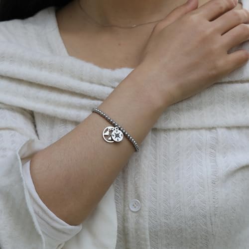 RZKING Graduation Gifts for Women, Dainty Silvery Beaded Bracelet for Women - Image 5