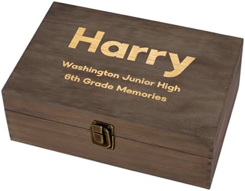 Personalized School Years Memory Box, Engraved Keepsake Chest for Kids by ENGRAVEMYMEMORIES