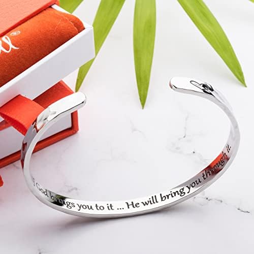 Carviell Bracelets for Women – 100+ Meaningful Engraved Messages – Solid 316L Surgical Stainless Steel Cuff Bracelet – Gift Ready - Image 3