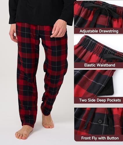 BAMBOO COOL Men's Pajama Set Long Sleeve PJs with Pants & Pockets - Image 5