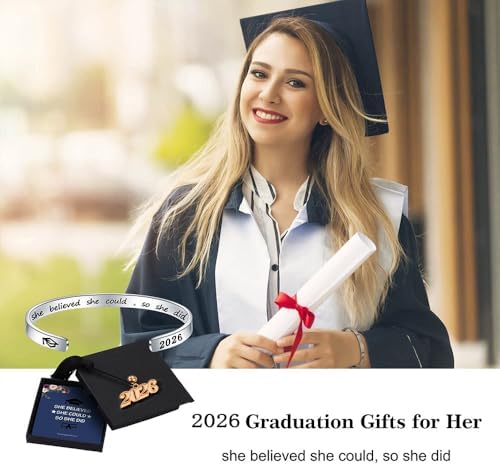 M MOOHAM Graduation Gift for Her Him 2026, Inspirational Graduation Bracelets Class of 2026 High School College Graduation Gift for Her with Graduation Box - Image 5
