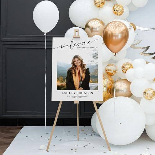 Elegant Boho Personalized Graduation Party Welcome Sign with Photo, Grad Sign, Graduation Decorations Party, Class of 2026 Welcome Poster, Senior Party Sign, Graduation Celebration Sign#02 - Image 2