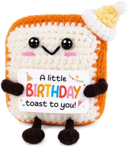OASSIE Birthday Gifts for Women Men - Positive Crochet Toast Decor by Oassie