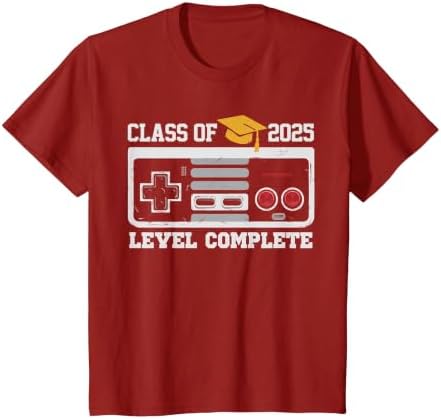 Class of 2025 Level Complete Video Gamer Senior Graduation T-Shirt by Unknown