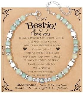 Gifts for Women Moonstone Bracelet, Amazonite Imperial Jasper Bracelets by Joycuff