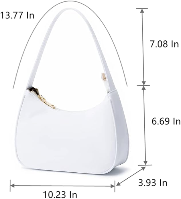 Shoulder Bags for Women, Cute Hobo Tote Handbag Mini Clutch Purse with Zipper Closure