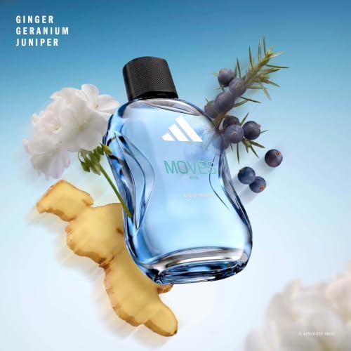 adidas Moves for Him Giftset including Eau de Toilette (50ml, 1.6fl oz.) and Body Fragrance (75ml, 2.5fl oz), Notes of Green Apple, Cedarwood, Musk, Men's Fragrance, Long Lasting, Sporty Fragrance - Image 2