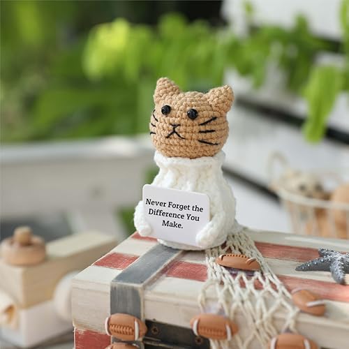 Positive Crochet Animals Cat – “Never Forget the Difference You Make” - Image 5
