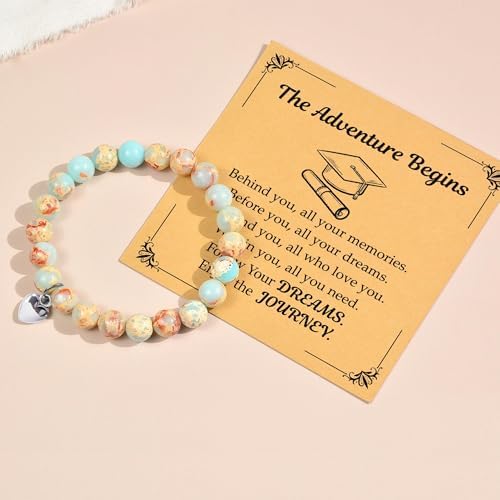 Parma77 2026 Graduation Gifts for Her, High School College Graduation Gifts for Women, Inspirational Compass/Heart Graduation Bracelets with Gift Message Card for Women Daughter Sister Friends - Image 5