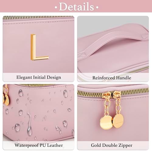 Personalized Initial Travel Makeup Toiletry Bag Gifts for Women - Image 6