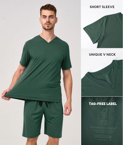 BAMBOO COOL Mens Pajama Set Lightweight Sleepwear Pjs - Image 4