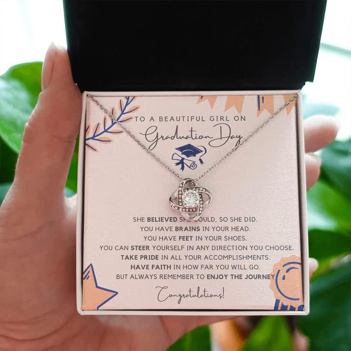Graduation Gifts, Graduation Necklace Knot Love Seniors College High School for Daughter Granddaughter Sister Niece Best Friend - Image 6