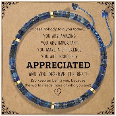 AGOT Thank You Gifts for Women: Teacher Appreciation Office Gifts for Coworkers Employee Boss Lady Manager Colleague Natural Stone Bracelet by AGOT