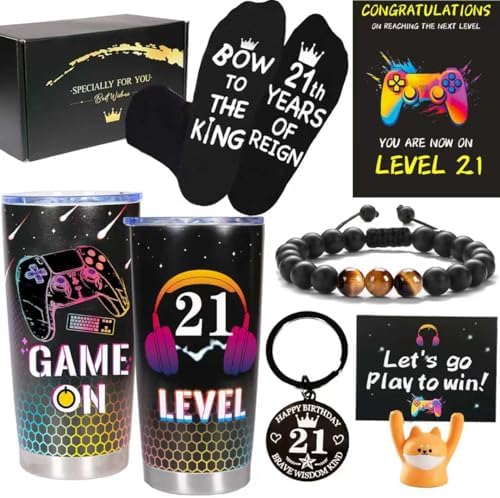 Carselage 21 Year Old Boy Gifts, 21th Birthday Gifts Decorations for Son by Carselage