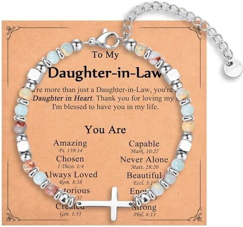 Christian Gifts for Women Girls, Religious Cross Bracelet by IKIATY