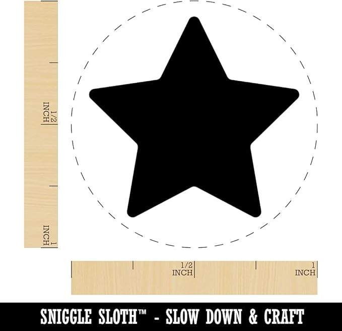 Star Shape Excellent Self-Inking Rubber Stamp for Stamping Ink Stamper Crafting Planners - 1 Inch Medium - Lime Green Ink