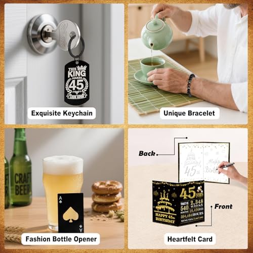 45th Birthday Gifts for Men Tumbler Set, Unique Gift for 45 Year Old Man - Image 5