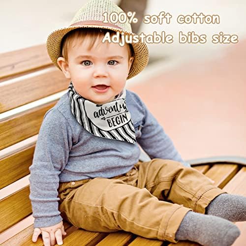 Baby Shower Gifts, Baby Boy Gifts Basket Includes Newborn Blanket Baby Lovey Security Blanket Wooden Rattle Toy, Funny Baby Bibs Socks & Greeting Card - Baby Gift Set Newborn Shower Basket - Image 3