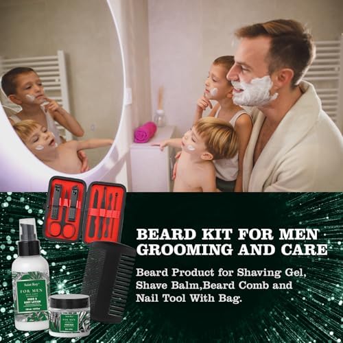 15Pc Man Perfume Beard Grooming Spa Set For Men, Facial Skin Care Set - Image 3