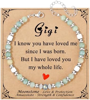 Gifts for Women Moonstone Bracelet, Amazonite Imperial Jasper Bracelets by Joycuff